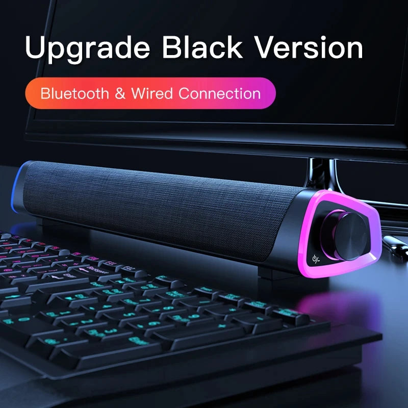Computer Speaker Bar Stereo Sound Subwoofer Bluetooth Speaker For Macbook Laptop Notebook PC Music Player Wired Loudspeaker