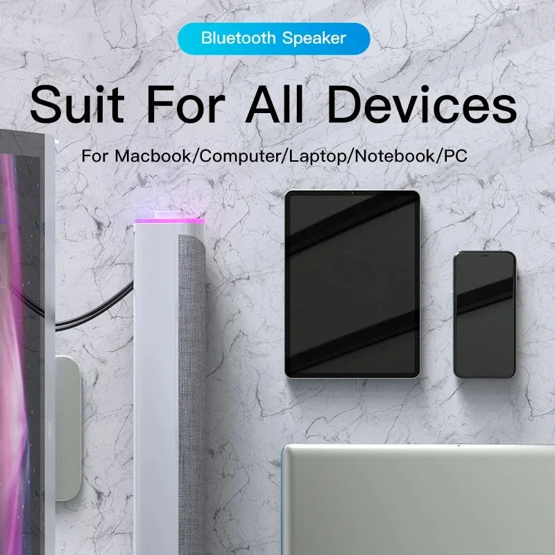 Computer Speaker Bar Stereo Sound Subwoofer Bluetooth Speaker For Macbook Laptop Notebook PC Music Player Wired Loudspeaker
