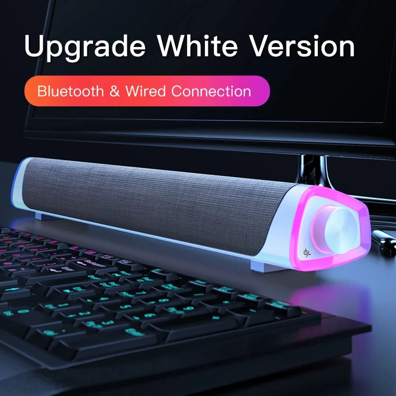 Computer Speaker Bar Stereo Sound Subwoofer Bluetooth Speaker For Macbook Laptop Notebook PC Music Player Wired Loudspeaker