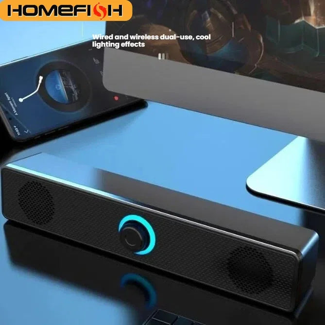 Computer Speaker Bar Stereo Sound Subwoofer Bluetooth Speaker For Macbook Laptop Notebook PC Music Player Wired Loudspeaker