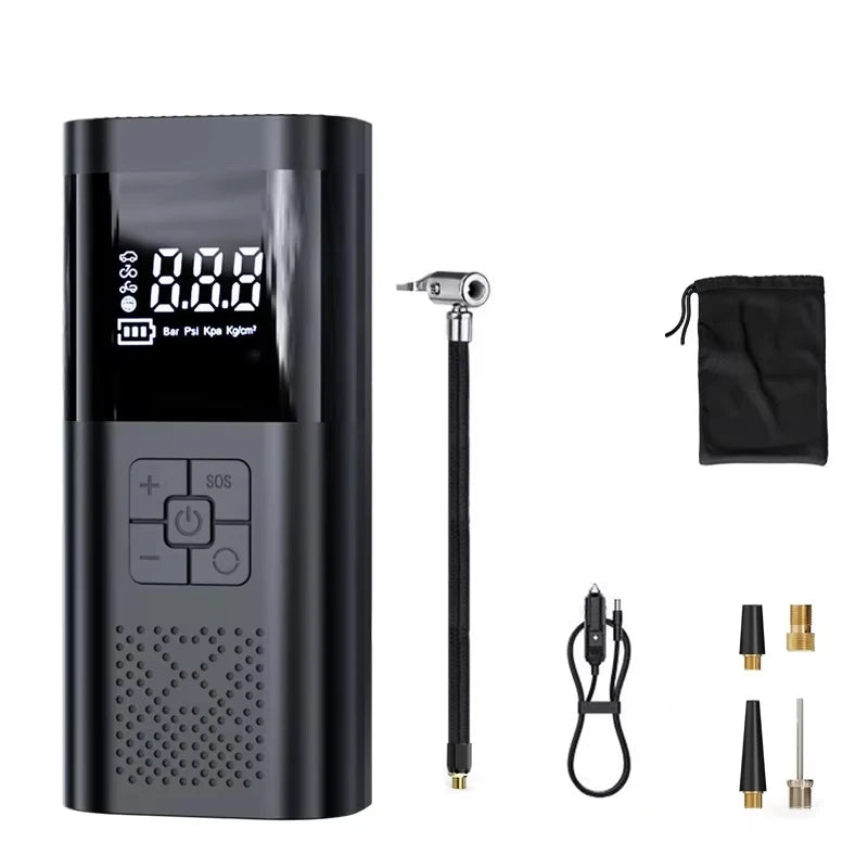 Car Air Pump Cordless Portable Tire Inflator Mini Tyre Inflator 12V Car Air Compressor with Pressure Gauge