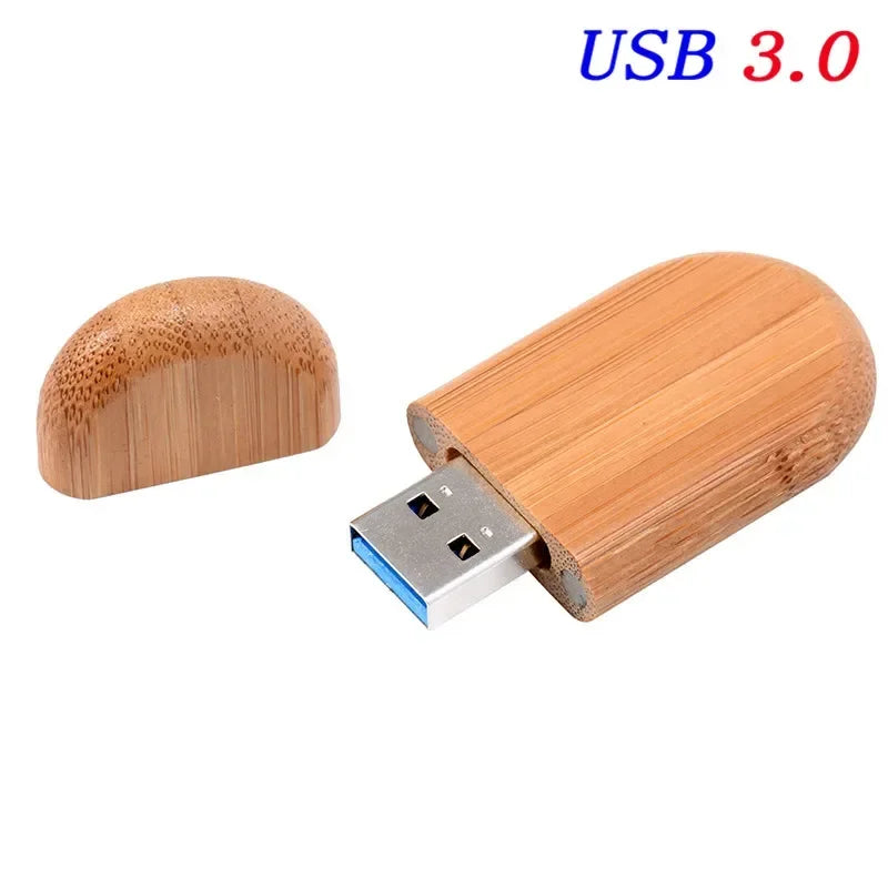Wedding Gift Box USB 3.0 Flash Drive Free Logo Wooden Pen Drive High Speed Memory Stick 64GB/32GB/16GB/8GB/4GB Real Capacity